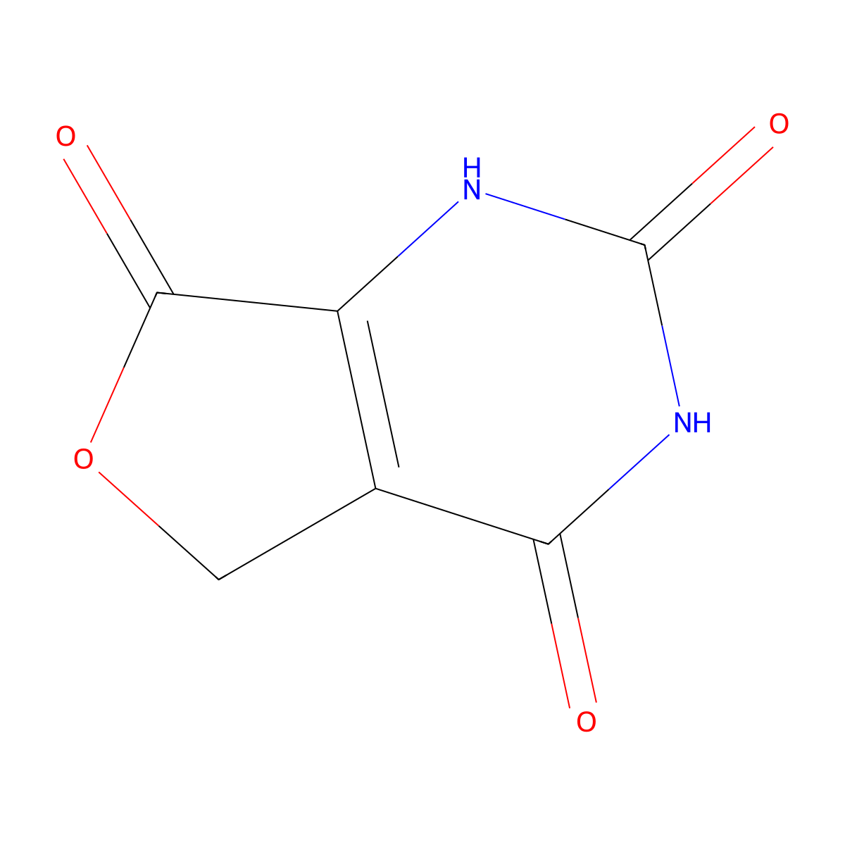 Furo(3,4-d)pyrimidine-2,4,7(1H,3H,5H)-trione molecular structure, CAS 4156-75-6