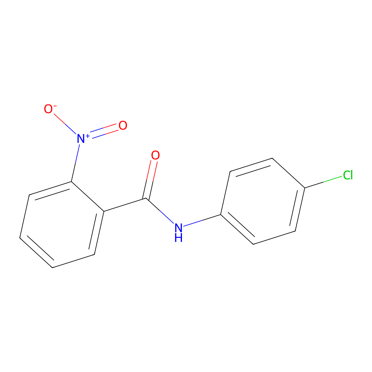 N-(4-chlorophenyl)-2-nitrobenzamide molecular structure, CAS 41562-57-6