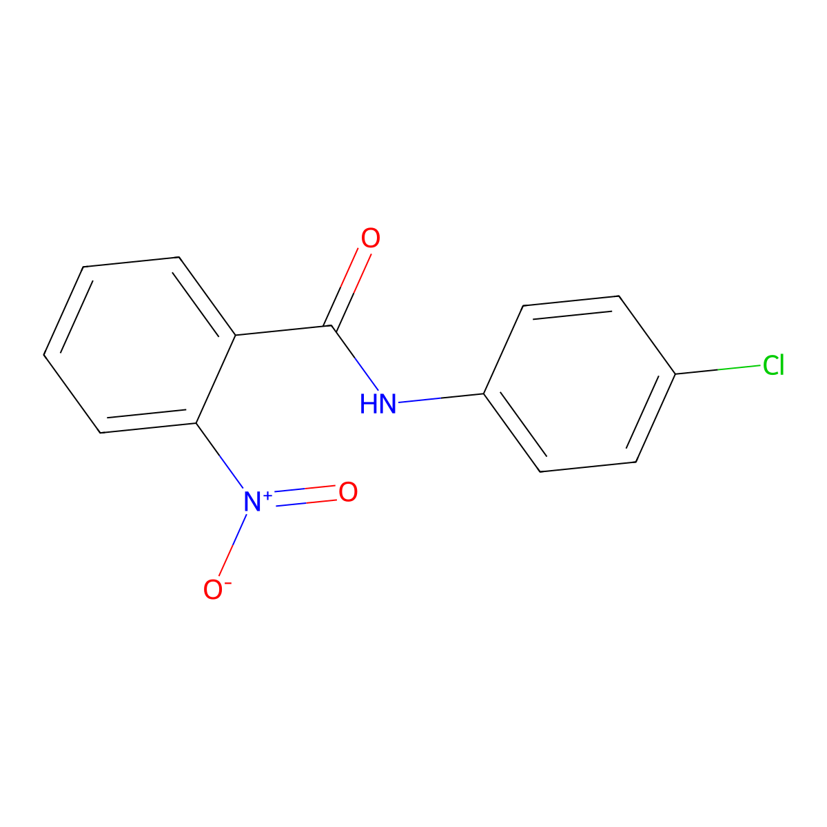 N-(4-chlorophenyl)-2-nitrobenzamide molecular structure, CAS 41562-57-6