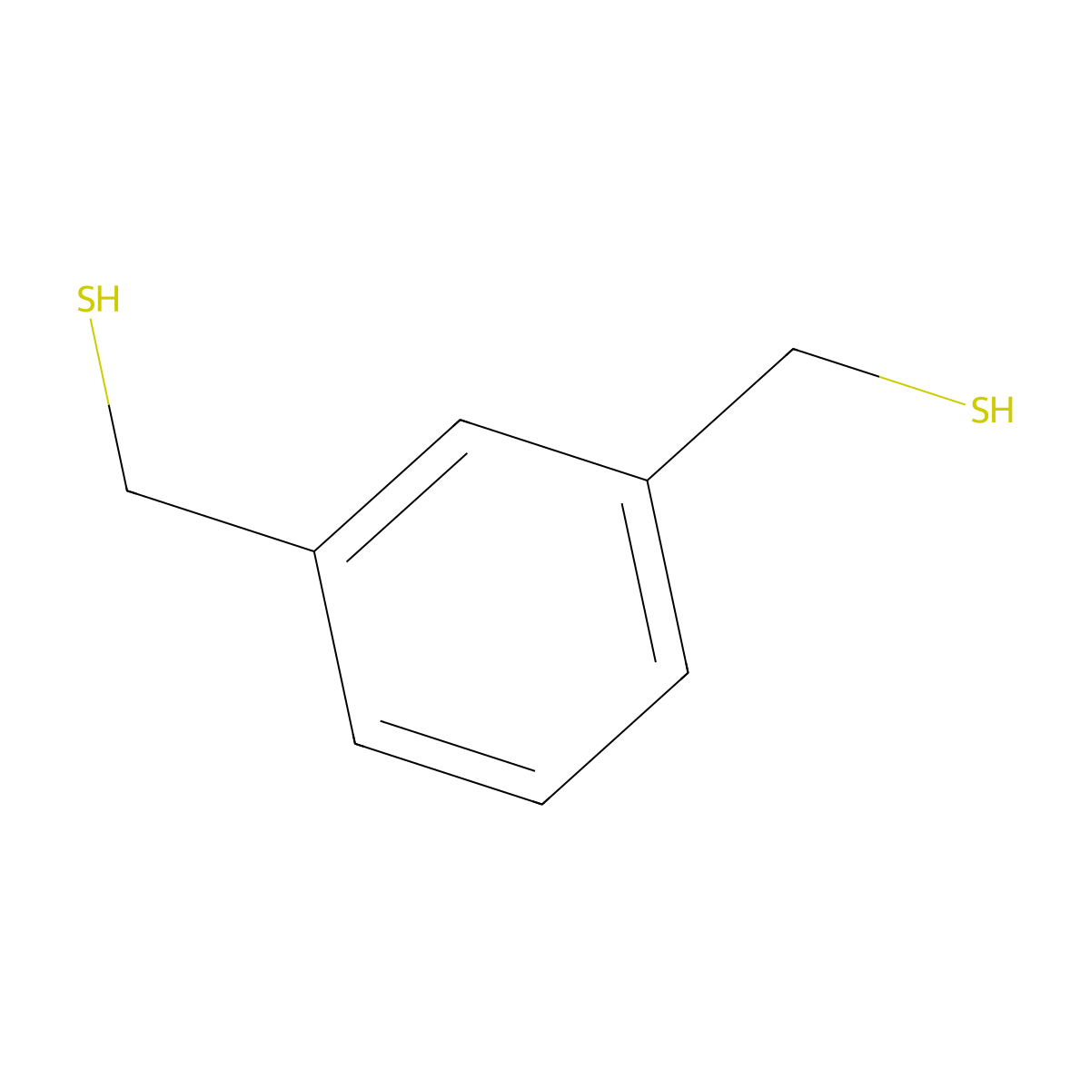 1,3-Benzenedimethanethiol molecular structure, CAS 41563-69-3