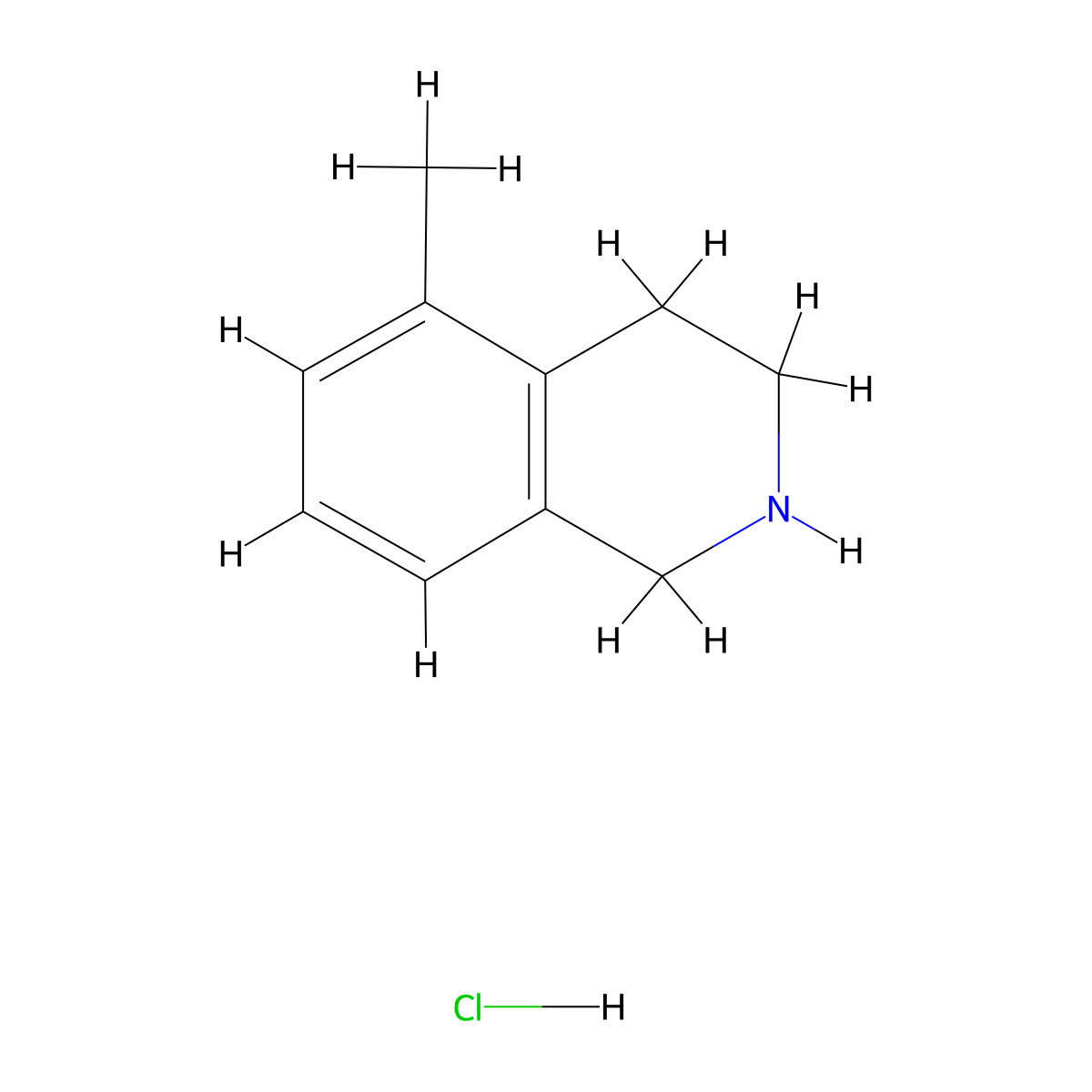5-Methyl-1,2,3,4-tetrahydroisoquinoline hydrochloride molecular structure, CAS 41565-80-4