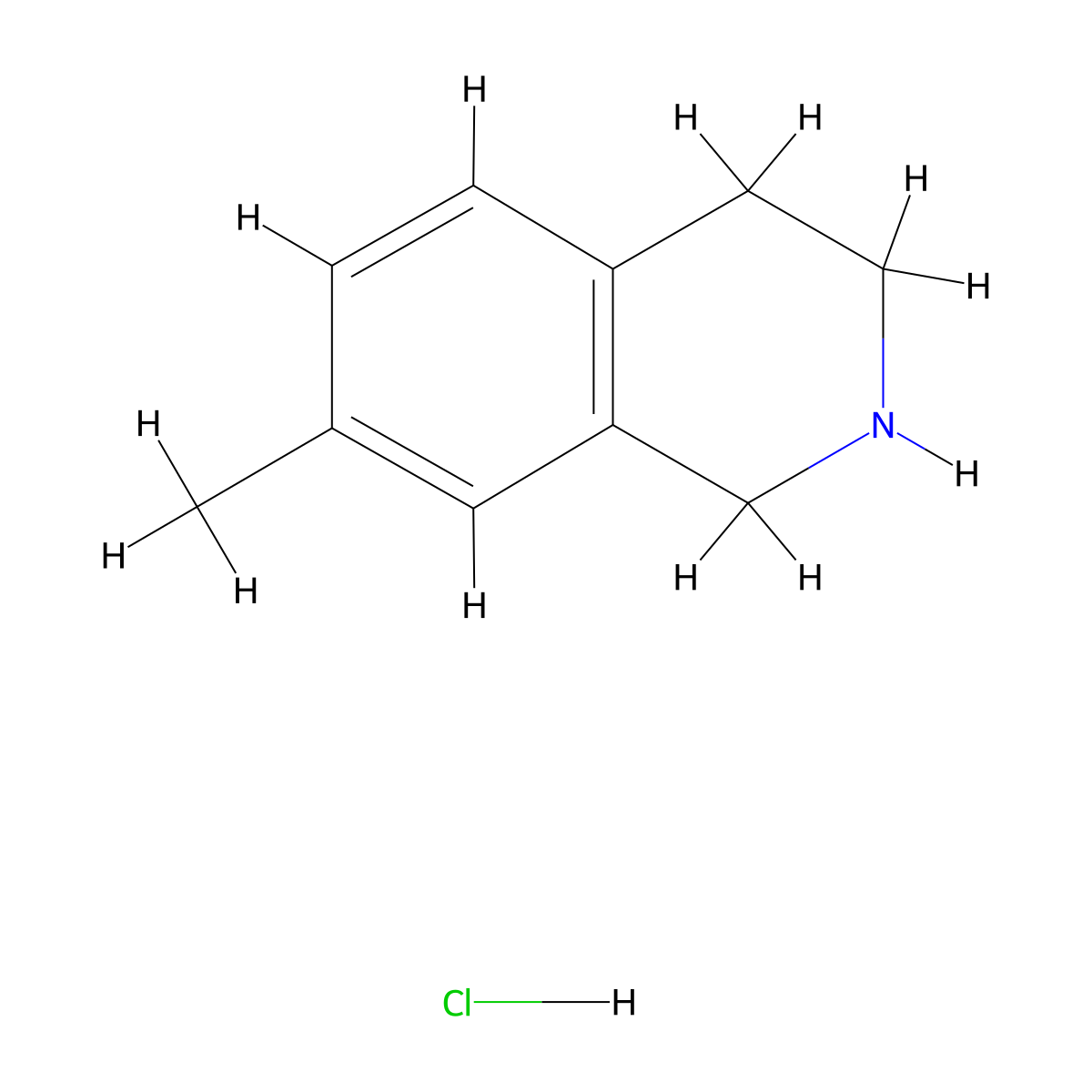 7-Methyl-1,2,3,4-tetrahydroisoquinoline hydrochloride molecular structure, CAS 41565-82-6