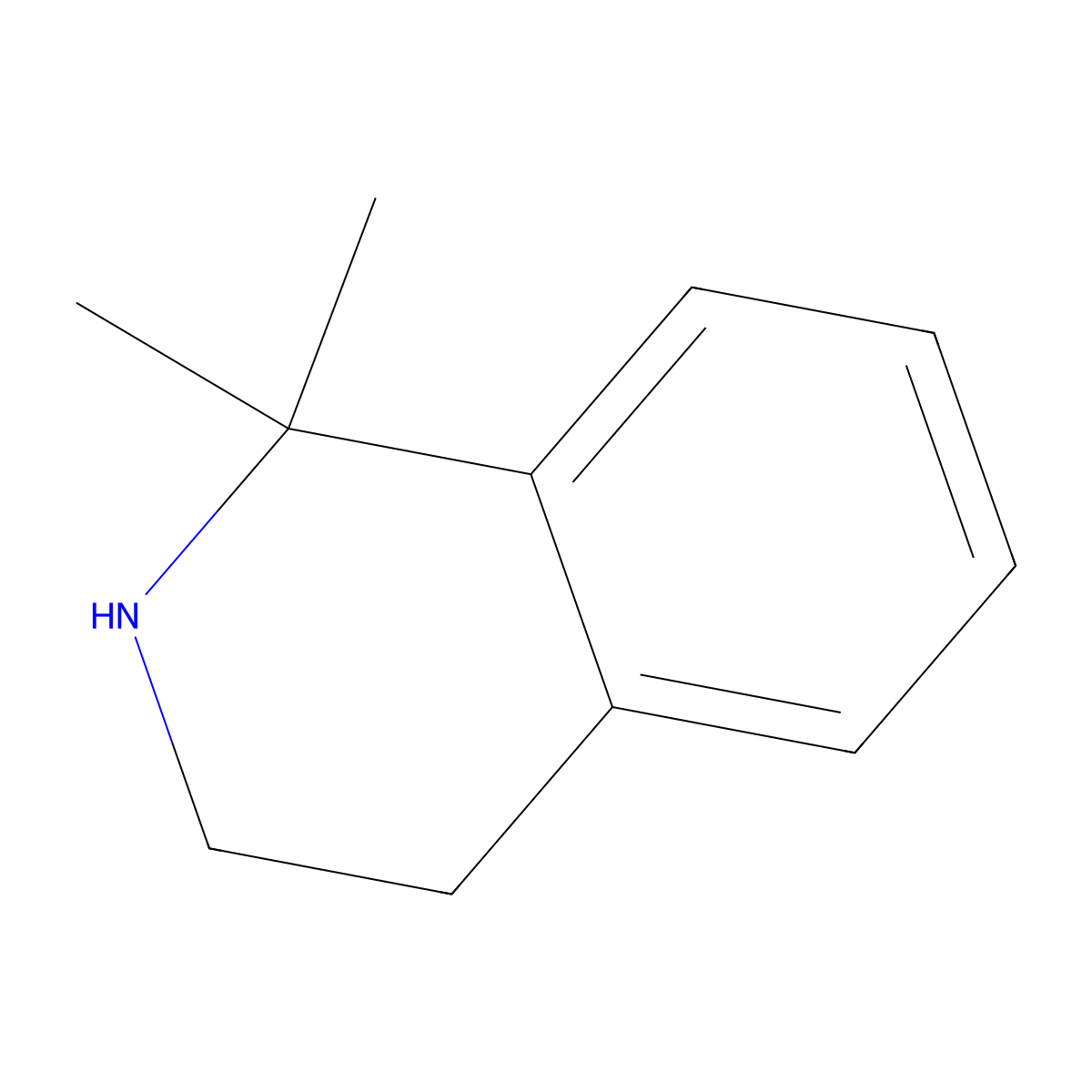 1,1-Dimethyl-1,2,3,4-tetrahydroisoquinoline molecular structure, CAS 41565-85-9