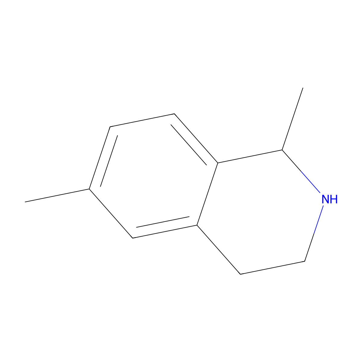 1,6-Dimethyl-1,2,3,4-tetrahydroisoquinoline molecular structure, CAS 41565-92-8