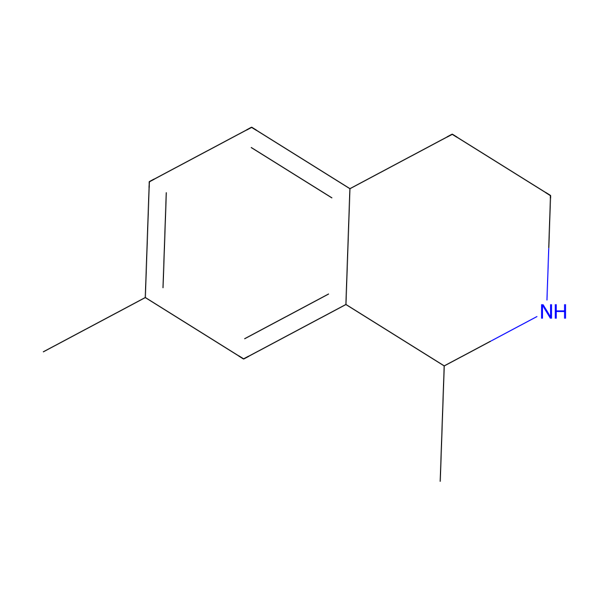 1,7-Dimethyl-1,2,3,4-tetrahydroisoquinoline molecular structure, CAS 41565-93-9