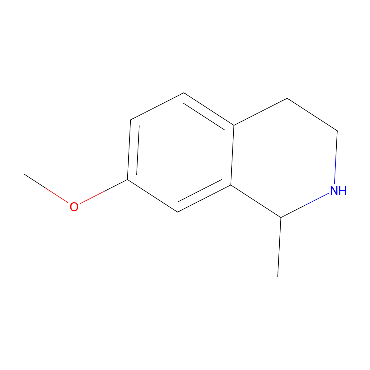 7-Methoxy-1-methyl-1,2,3,4-tetrahydroisoquinoline molecular structure, CAS 41565-95-1