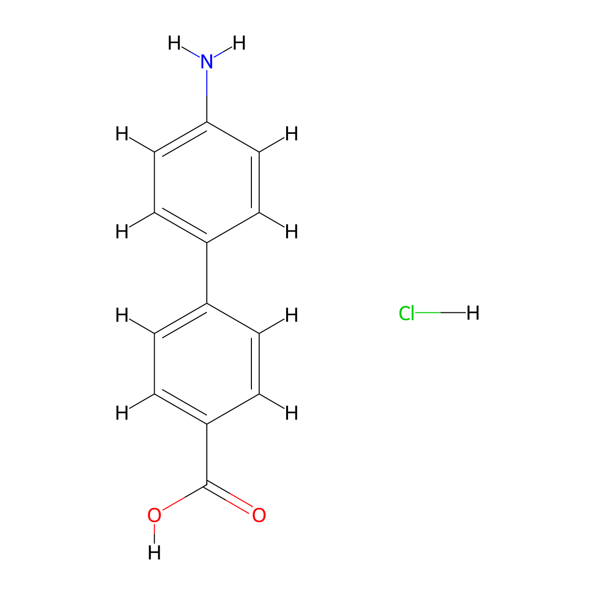 4'-Amino-(1,1'-Biphenyl)-4-Carboxylic Acid Hydrochloride molecular structure, CAS 41567-82-2