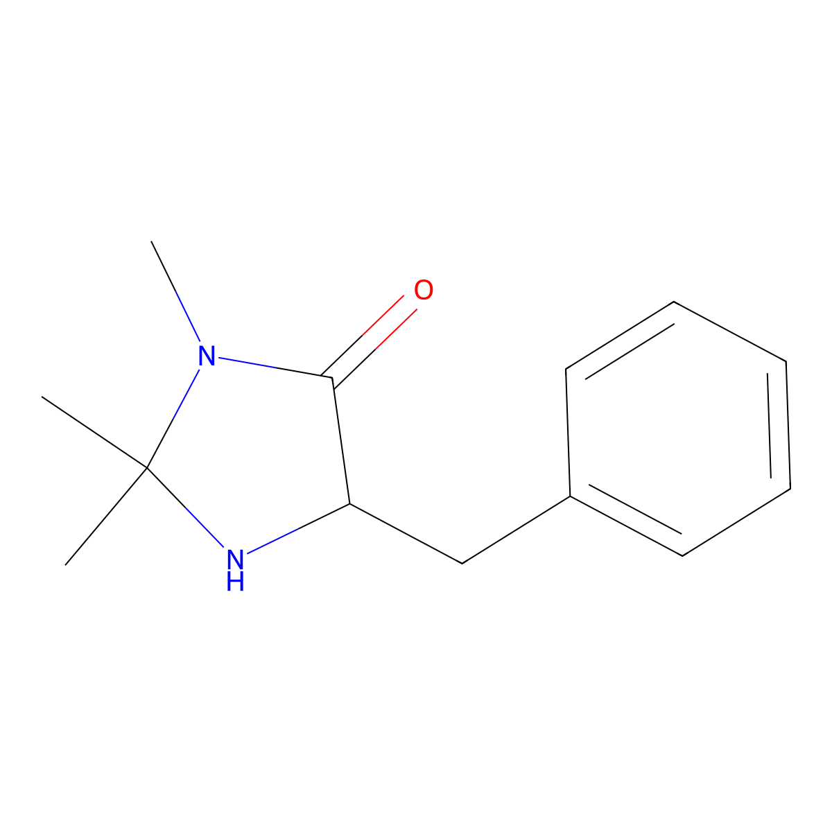 5-Benzyl-2,2,3-trimethylimidazolidin-4-one molecular structure, CAS 415678-32-9