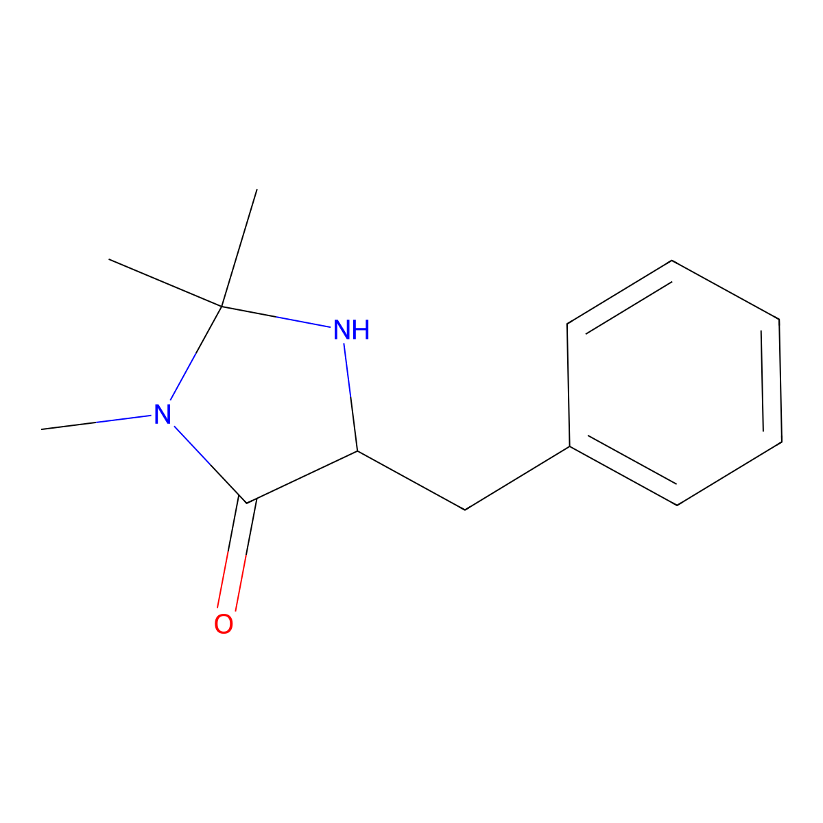 5-Benzyl-2,2,3-trimethylimidazolidin-4-one molecular structure, CAS 415678-32-9