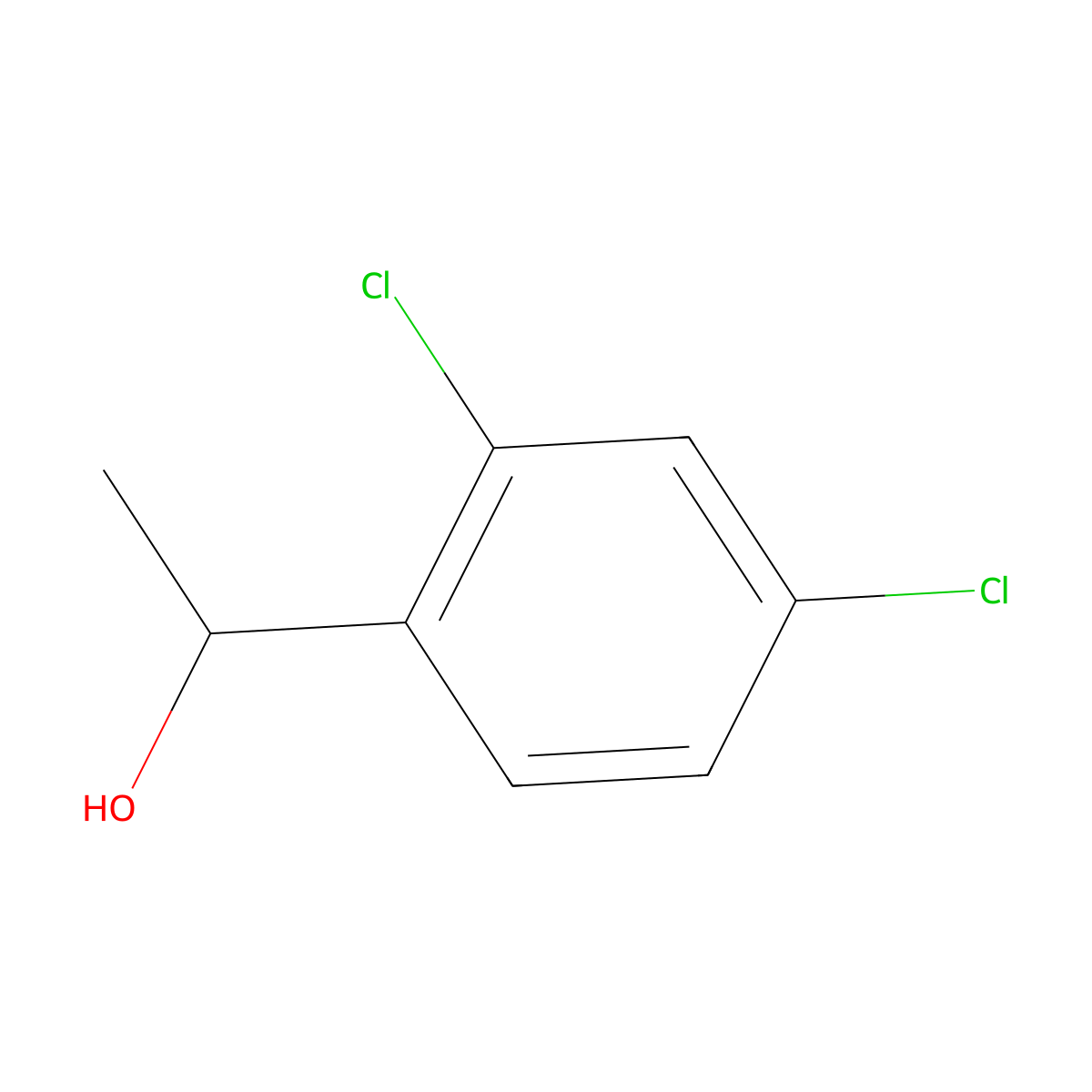 (1R)-1-(2,4-dichlorophenyl)ethan-1-ol molecular structure, CAS 415679-40-2