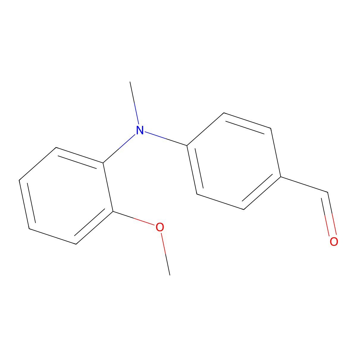 4-((2-Methoxyphenyl)(methyl)amino)benzaldehyde molecular structure, CAS 41568-09-6