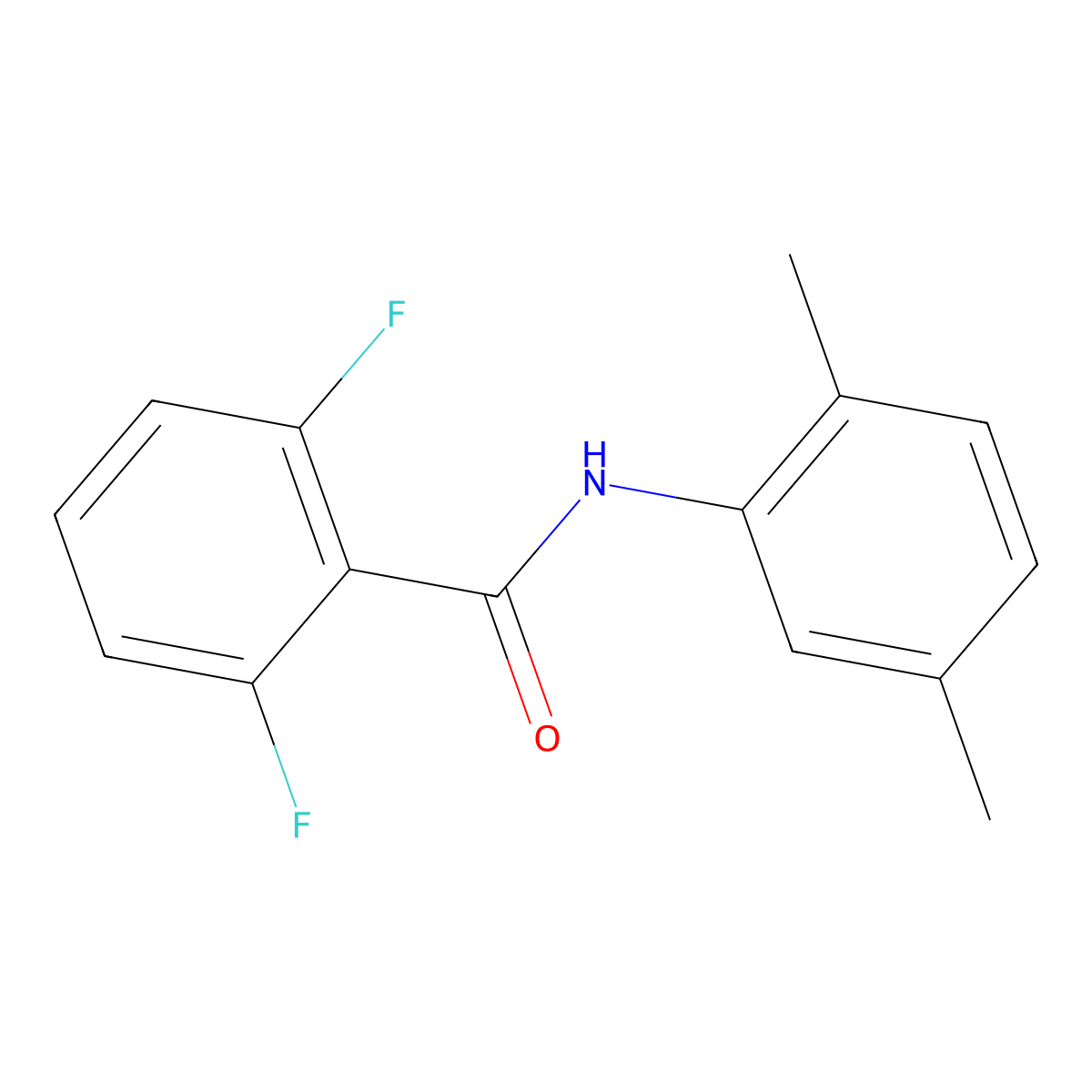 N-(2,5-dimethylphenyl)-2,6-difluorobenzamide molecular structure, CAS 415686-44-1
