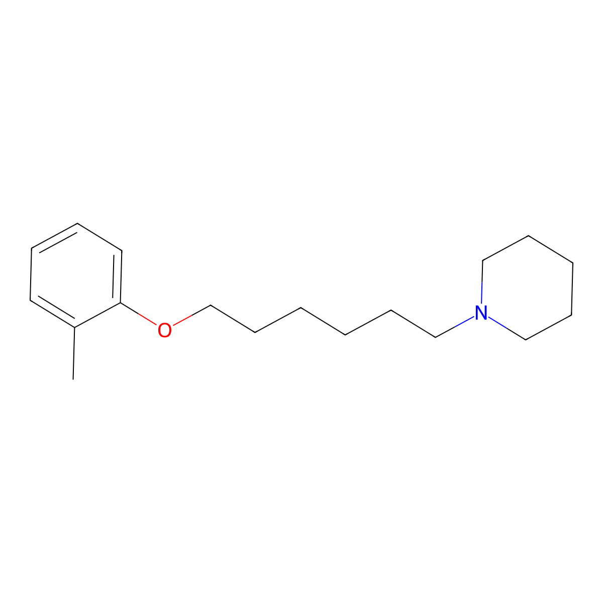 1-[6-(2-Methylphenoxy)hexyl]piperidine molecular structure, CAS 415688-04-9