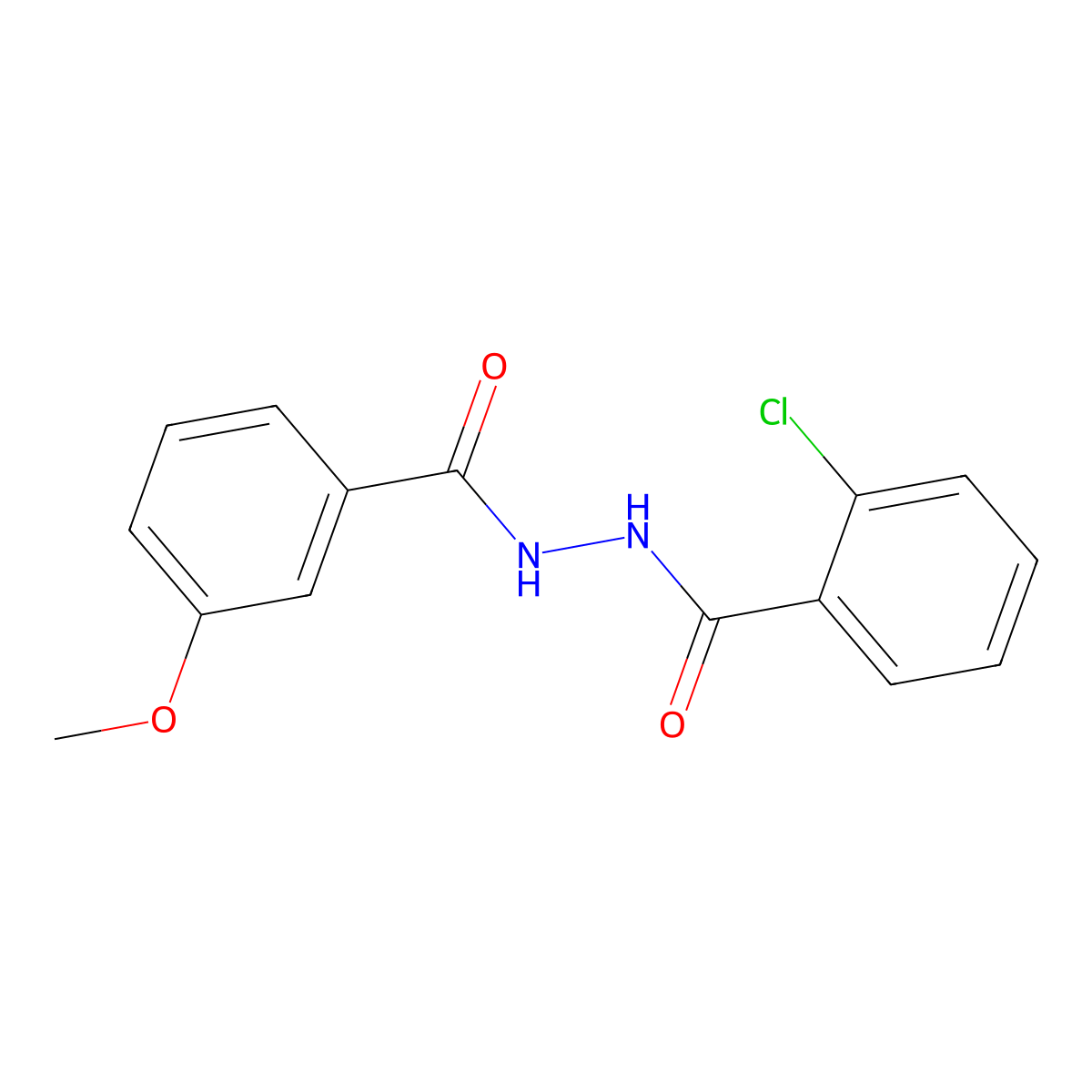 2-chloro-N'-(3-methoxybenzoyl)benzohydrazide molecular structure, CAS 415691-05-3