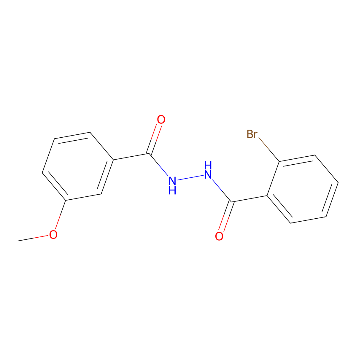 2-bromo-N'-(3-methoxybenzoyl)benzohydrazide molecular structure, CAS 415691-14-4