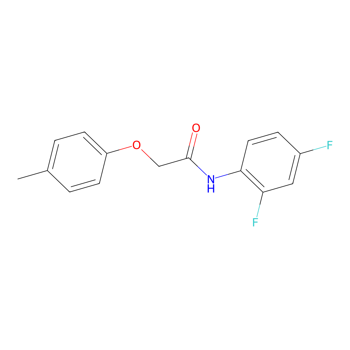 N-(2,4-difluorophenyl)-2-(4-methylphenoxy)acetamide molecular structure, CAS 415691-17-7