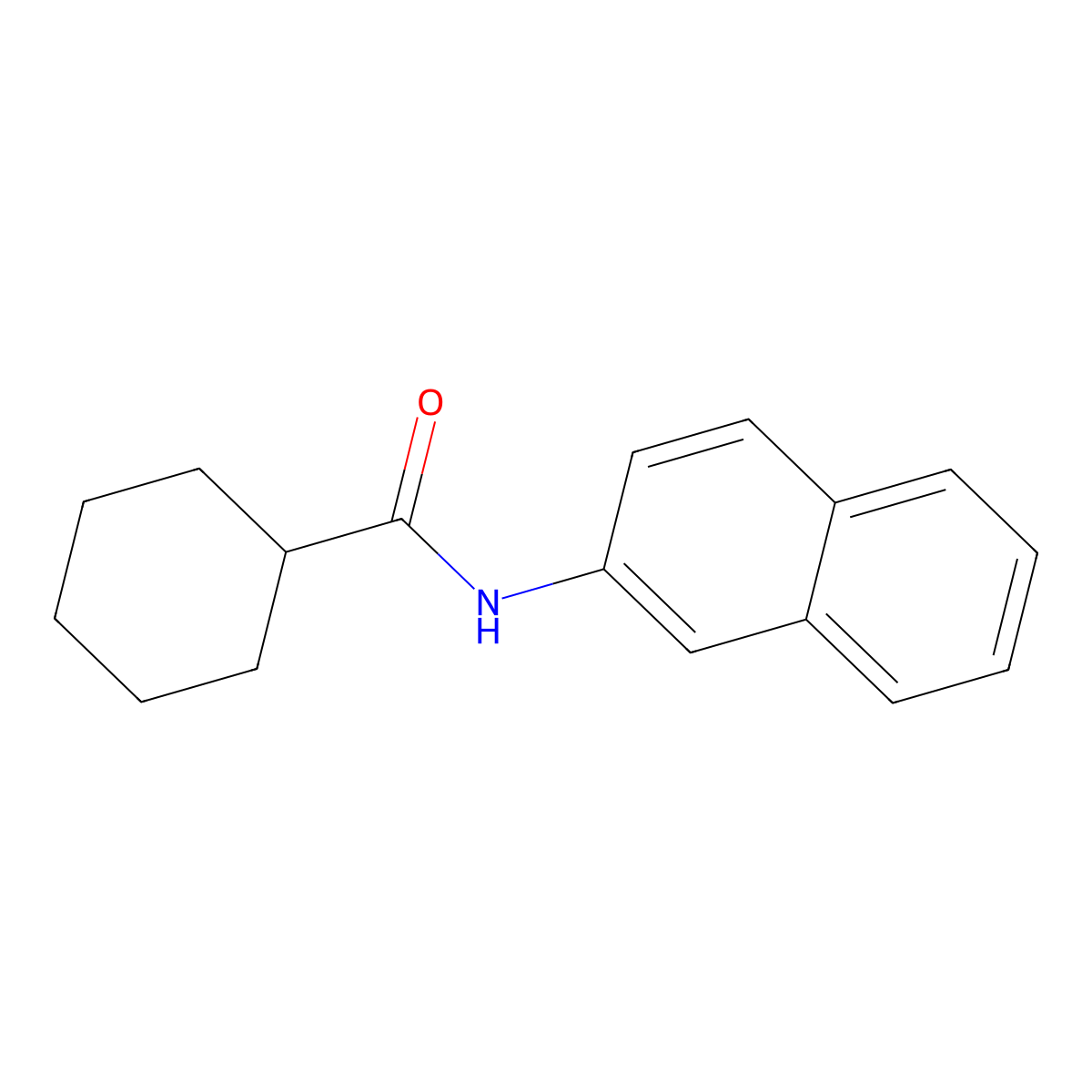 N-(naphthalen-2-yl)cyclohexanecarboxamide molecular structure, CAS 415691-21-3