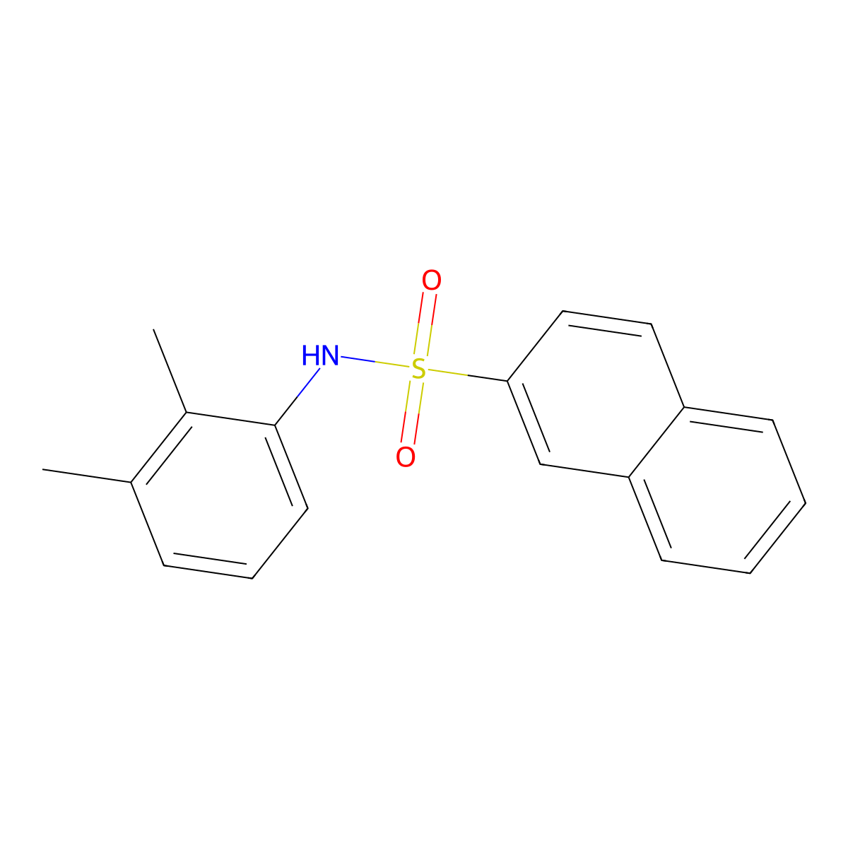 N-(2,3-dimethylphenyl)naphthalene-2-sulfonamide molecular structure, CAS 415691-23-5