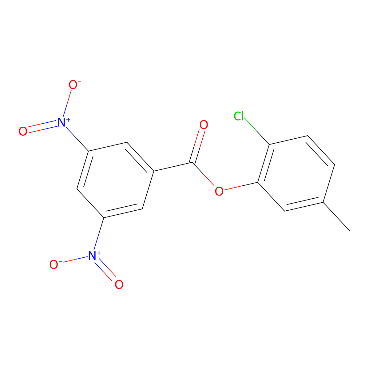 2-Chloro-5-methylphenyl 3,5-dinitrobenzoate molecular structure, CAS 415691-31-5