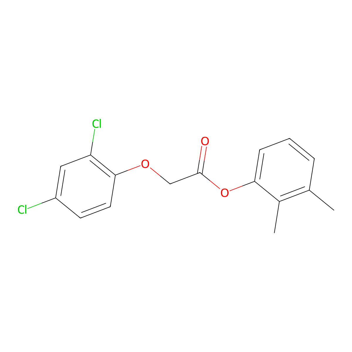 2,3-Dimethylphenyl (2,4-dichlorophenoxy)acetate molecular structure, CAS 415691-33-7