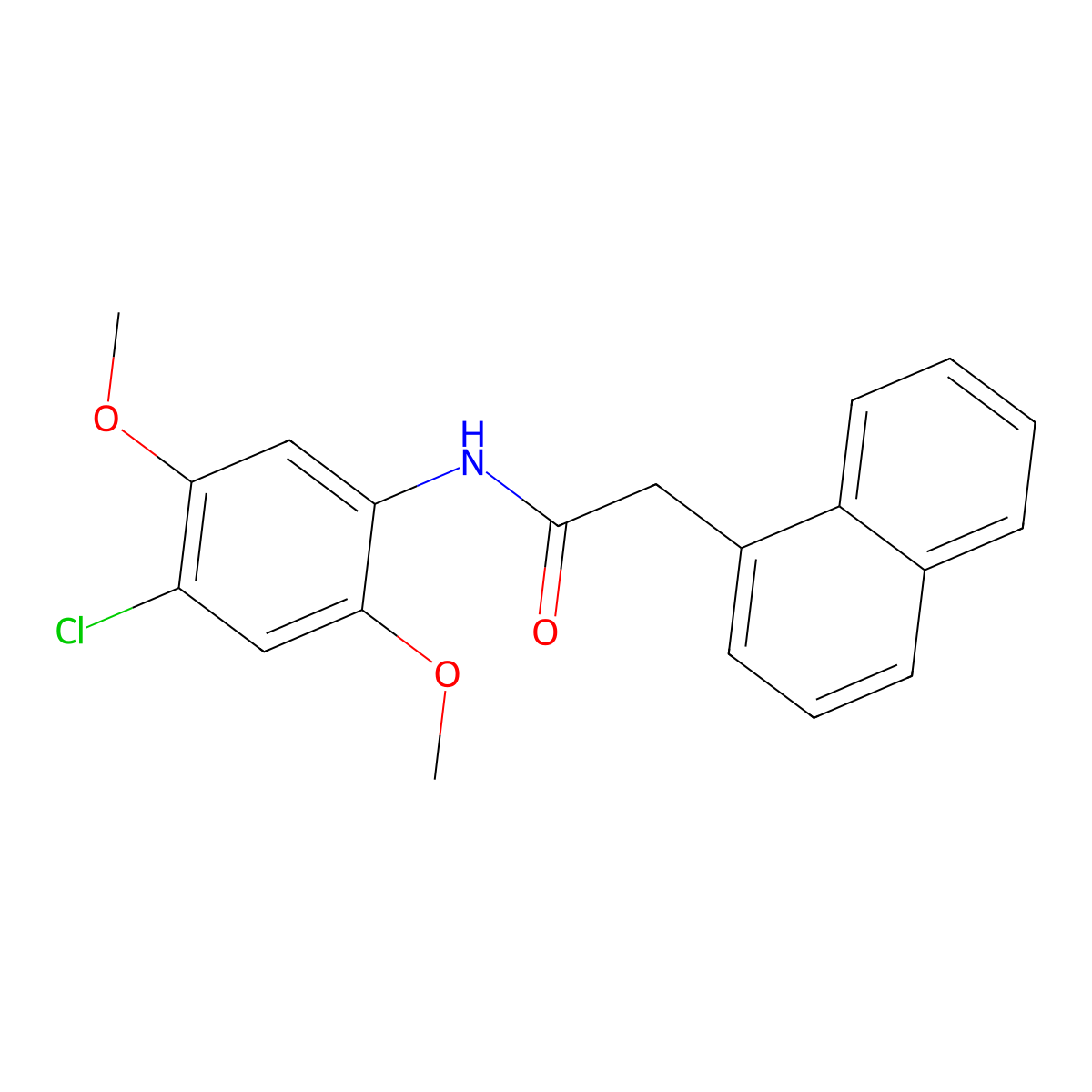 N-(4-chloro-2,5-dimethoxyphenyl)-2-naphthalen-1-ylacetamide molecular structure, CAS 415691-41-7