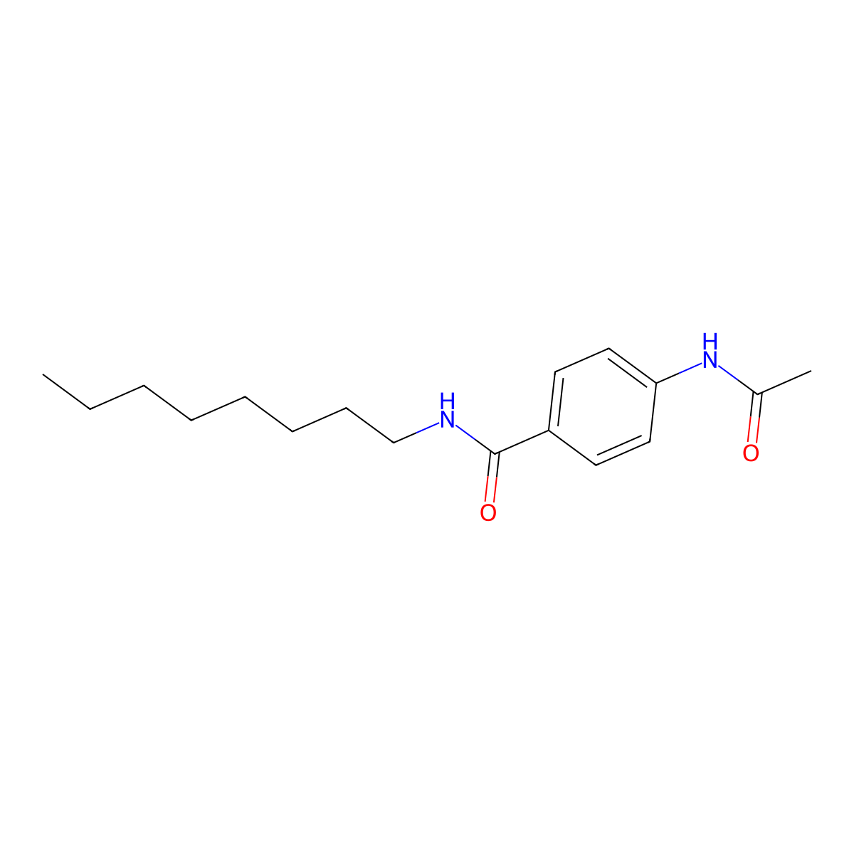 4-acetamido-N-octylbenzamide molecular structure, CAS 415691-46-2