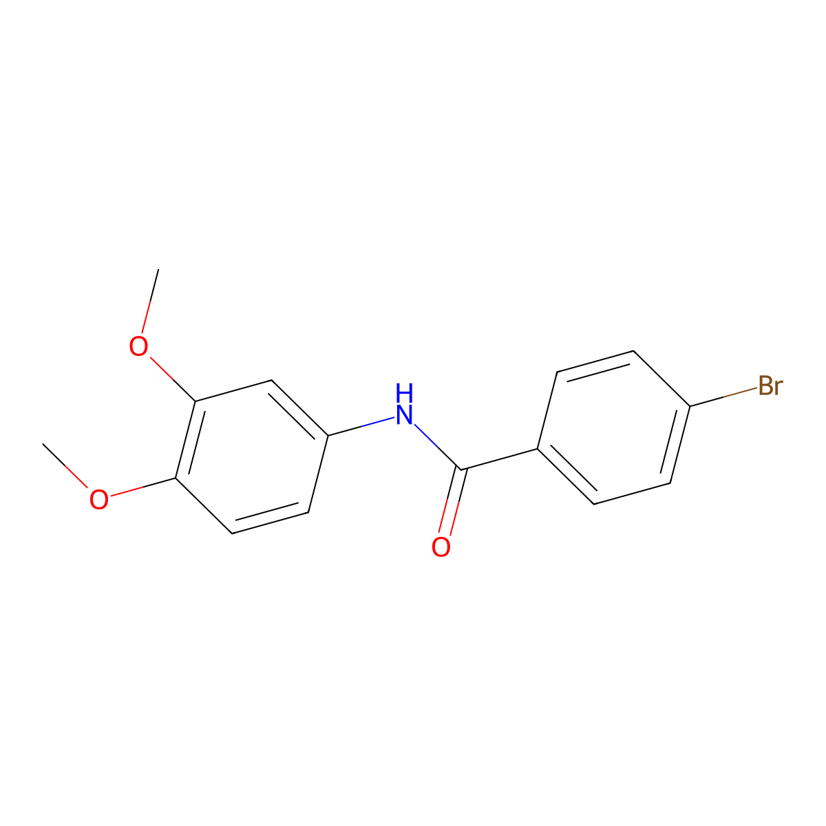 4-bromo-N-(3,4-dimethoxyphenyl)benzamide molecular structure, CAS 415691-56-4