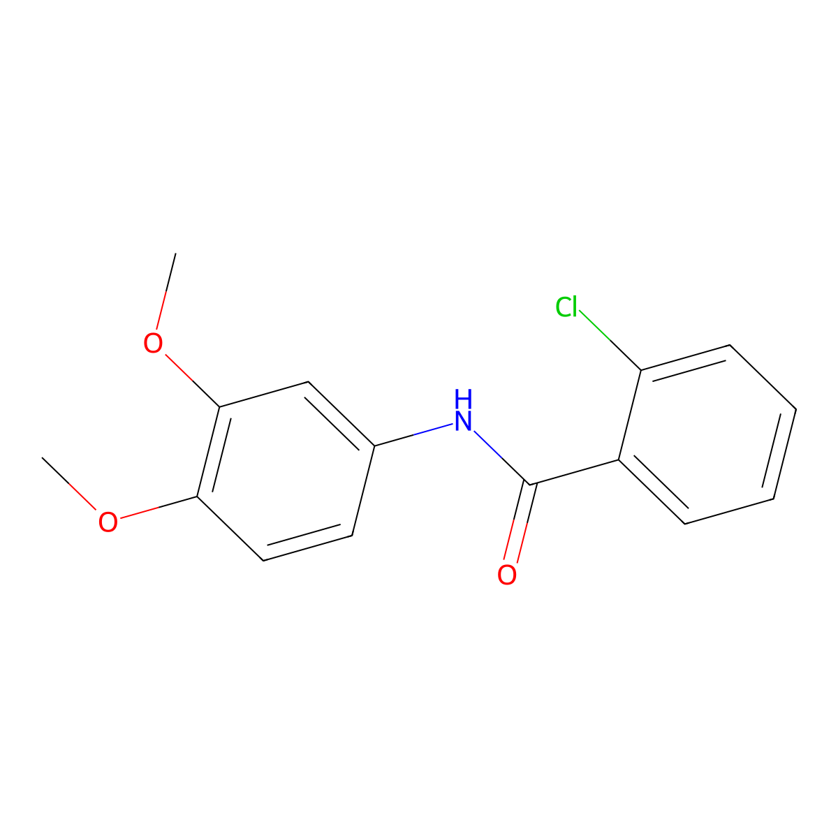 2-chloro-N-(3,4-dimethoxyphenyl)benzamide molecular structure, CAS 415691-89-3