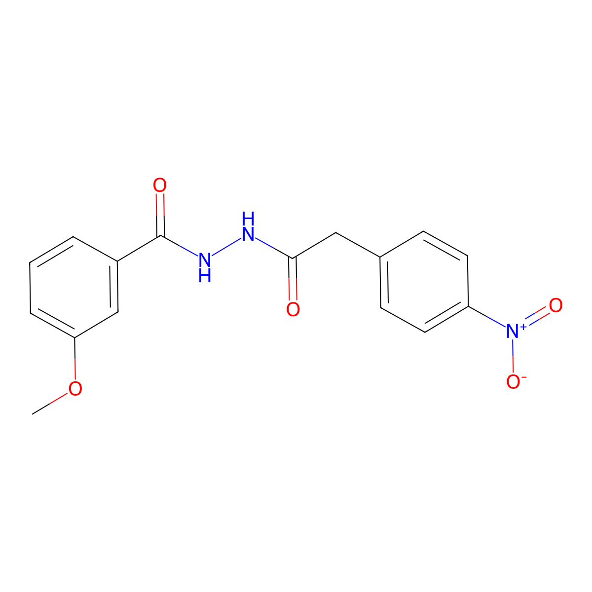 3-methoxy-N'-[(4-nitrophenyl)acetyl]benzohydrazide molecular structure, CAS 415691-90-6