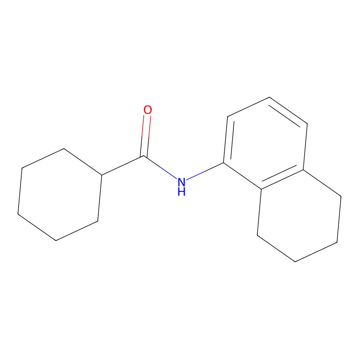 N-(5,6,7,8-tetrahydronaphthalen-1-yl)cyclohexanecarboxamide molecular structure, CAS 415691-91-7