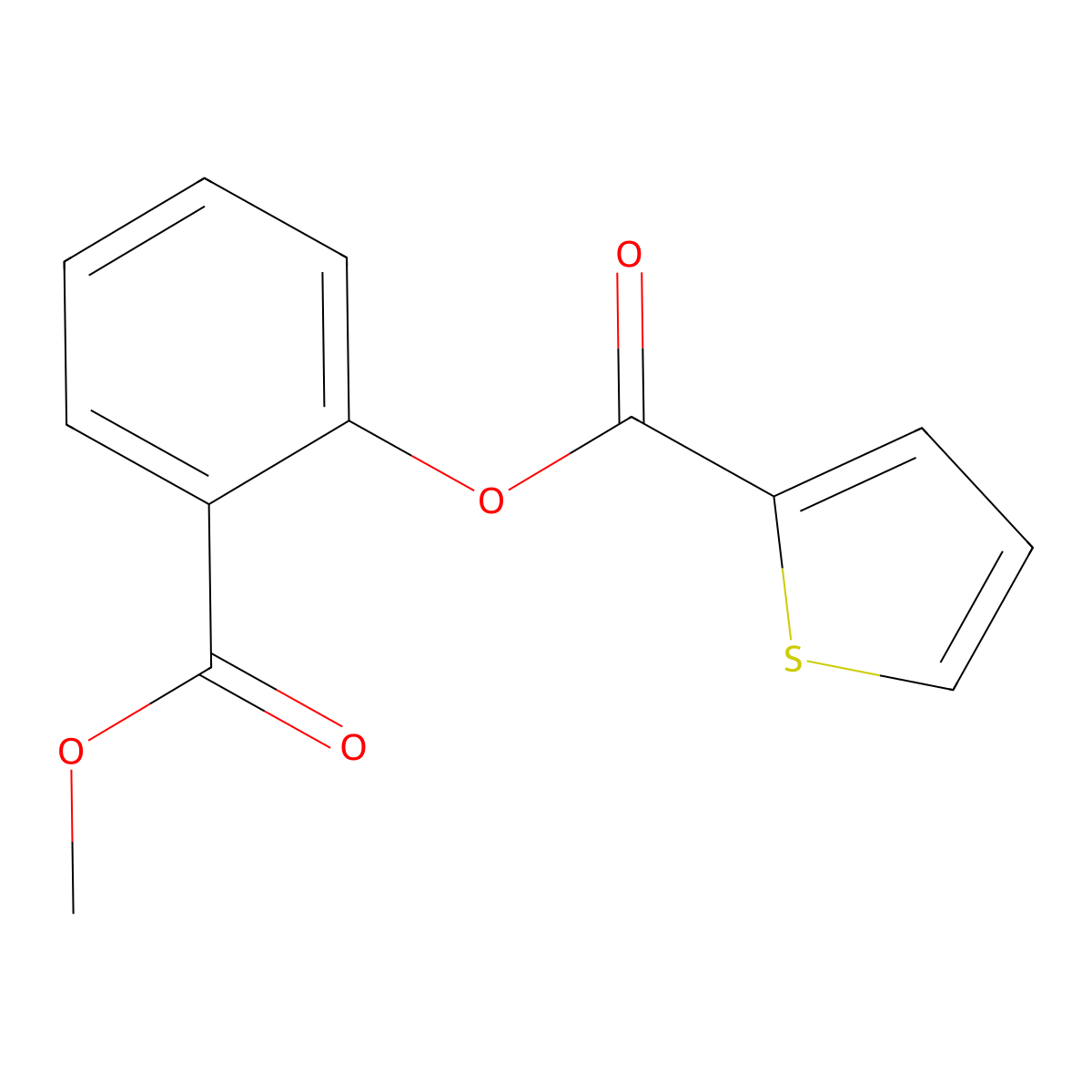 2-(Methoxycarbonyl)phenyl 2-thiophenecarboxylate molecular structure, CAS 415692-05-6