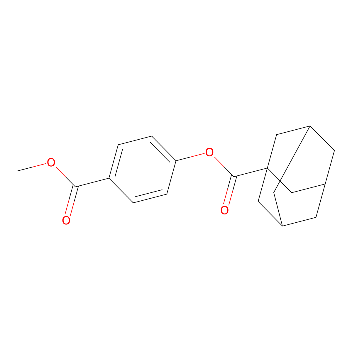 (4-Methoxycarbonylphenyl) adamantane-1-carboxylate molecular structure, CAS 415692-20-5
