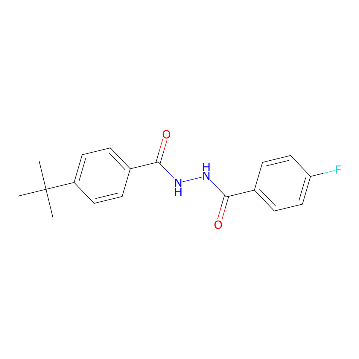 4-tert-butyl-N'-[(4-fluorophenyl)carbonyl]benzohydrazide molecular structure, CAS 415692-22-7