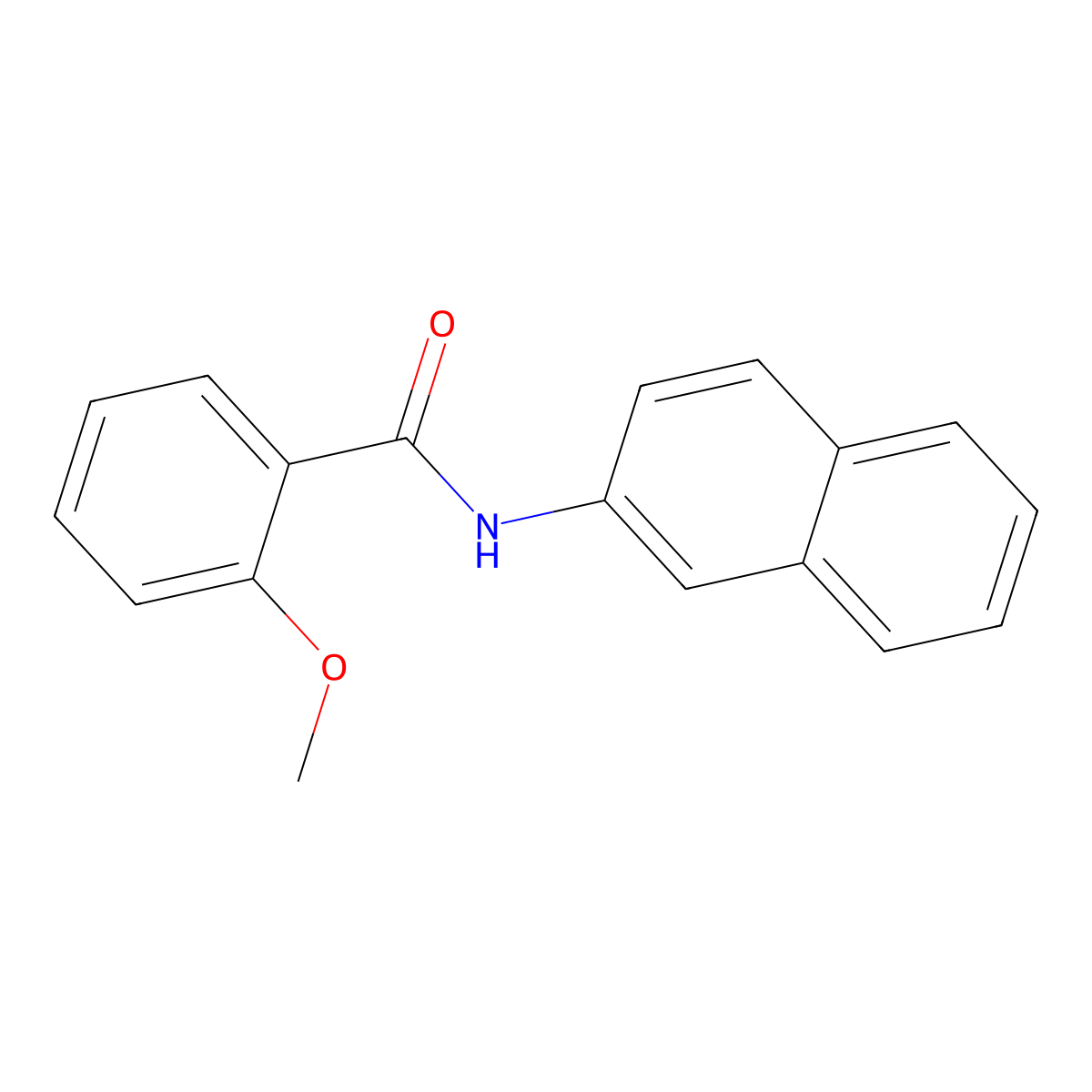2-methoxy-N-(2-naphthyl)benzamide molecular structure, CAS 415692-30-7