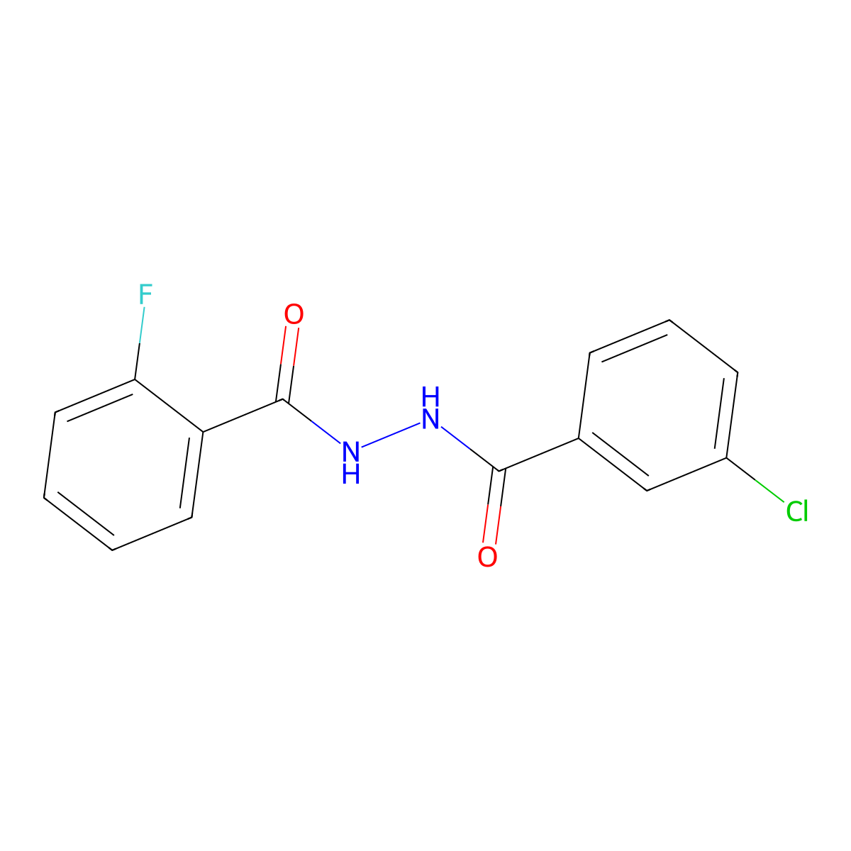 N'-(3-chlorobenzoyl)-2-fluorobenzohydrazide molecular structure, CAS 415692-33-0