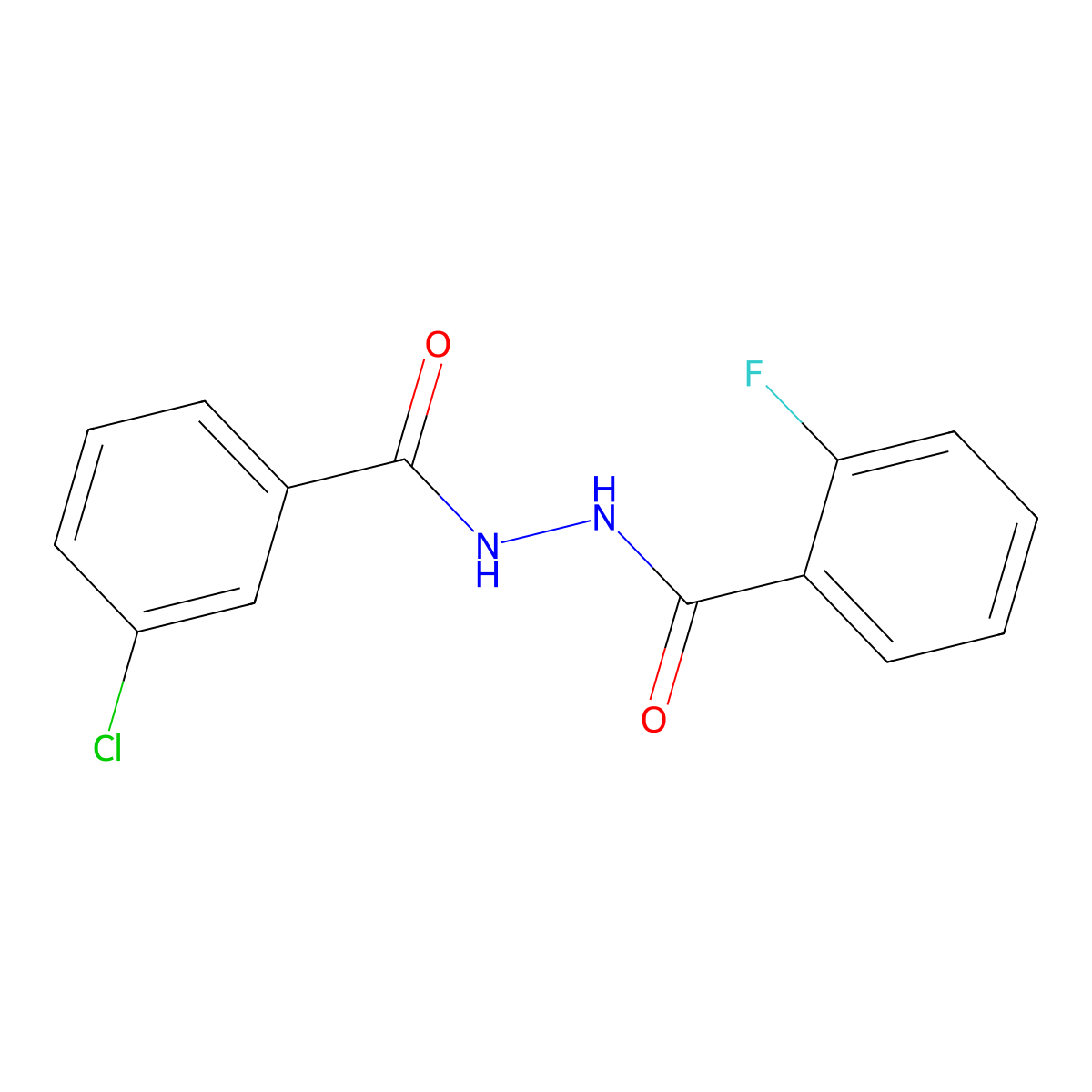 N'-(3-chlorobenzoyl)-2-fluorobenzohydrazide molecular structure, CAS 415692-33-0