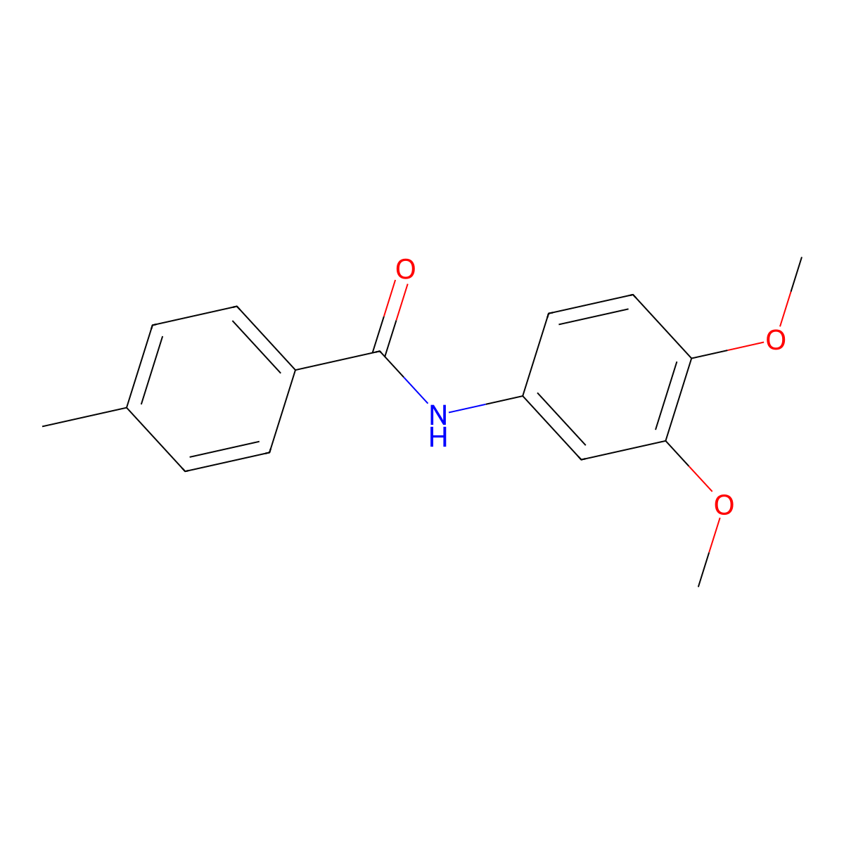 N-(3,4-dimethoxyphenyl)-4-methylbenzamide molecular structure, CAS 415692-67-0