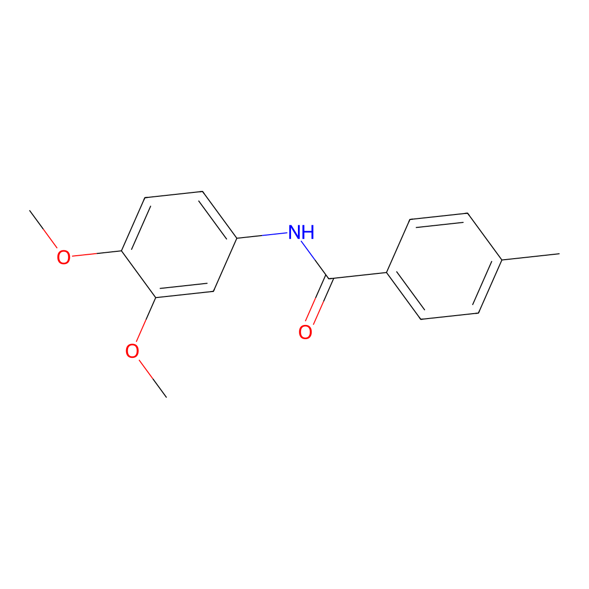 N-(3,4-dimethoxyphenyl)-4-methylbenzamide molecular structure, CAS 415692-67-0