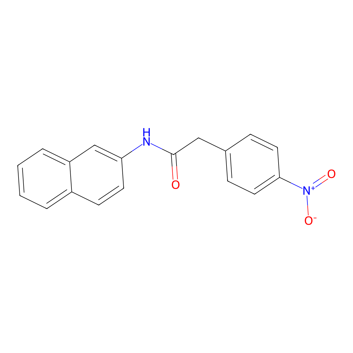 N-naphthalen-2-yl-2-(4-nitrophenyl)acetamide molecular structure, CAS 415693-00-4