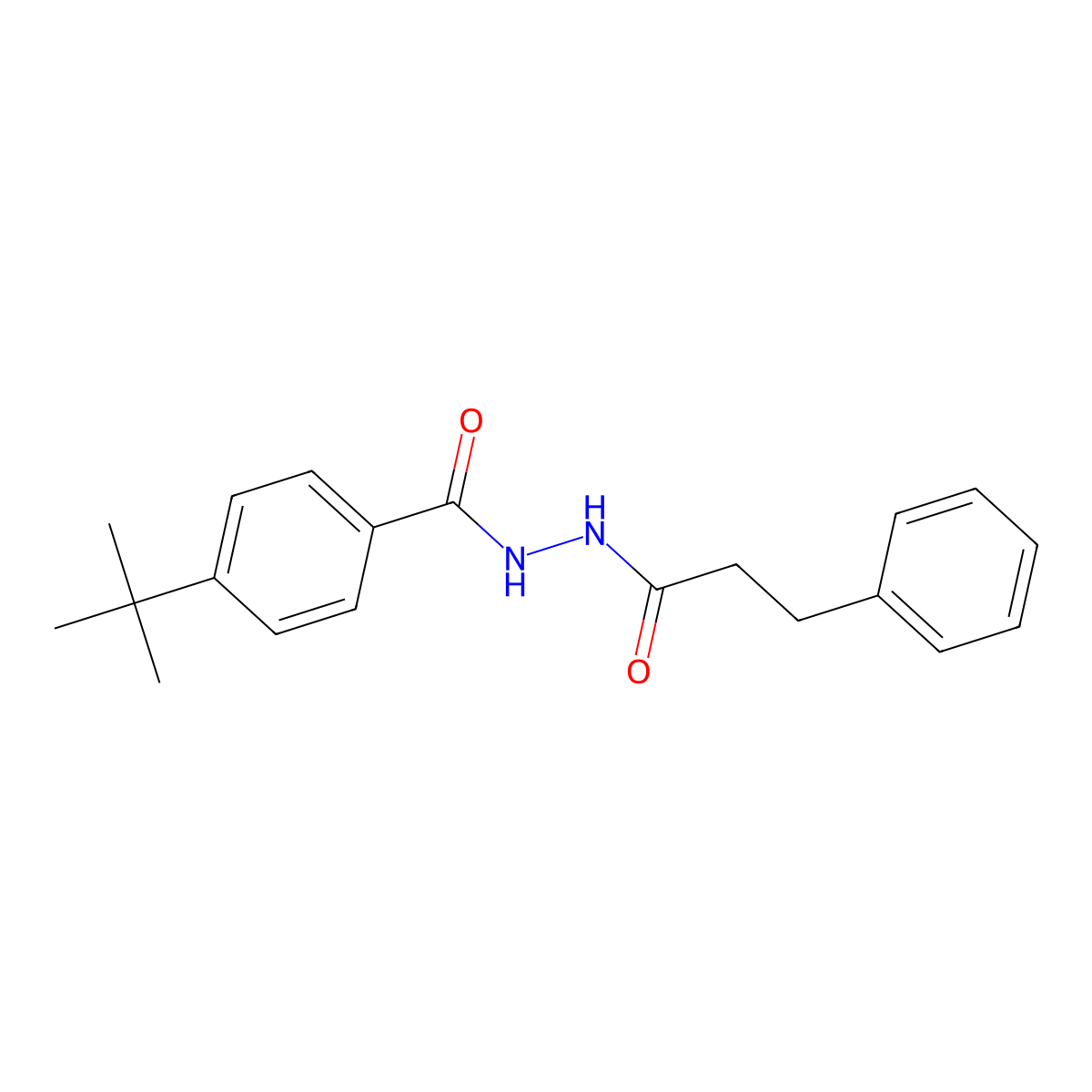 4-tert-butyl-N'-(3-phenylpropanoyl)benzohydrazide molecular structure, CAS 415693-49-1
