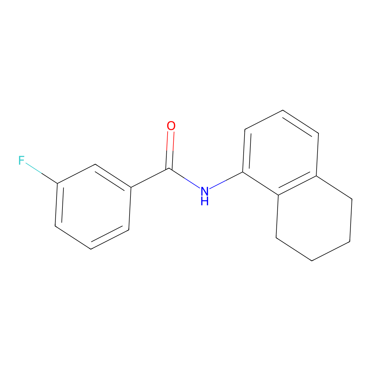 3-fluoro-N-(5,6,7,8-tetrahydronaphthalen-1-yl)benzamide molecular structure, CAS 415693-72-0