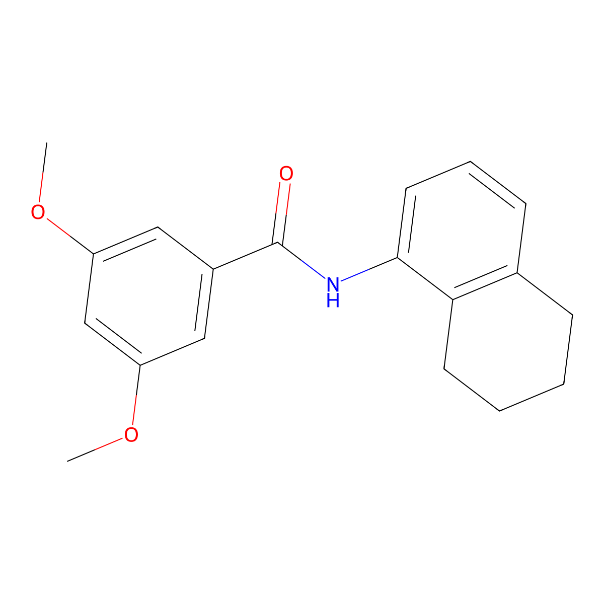 3,5-dimethoxy-N-(5,6,7,8-tetrahydronaphthalen-1-yl)benzamide molecular structure, CAS 415693-77-5
