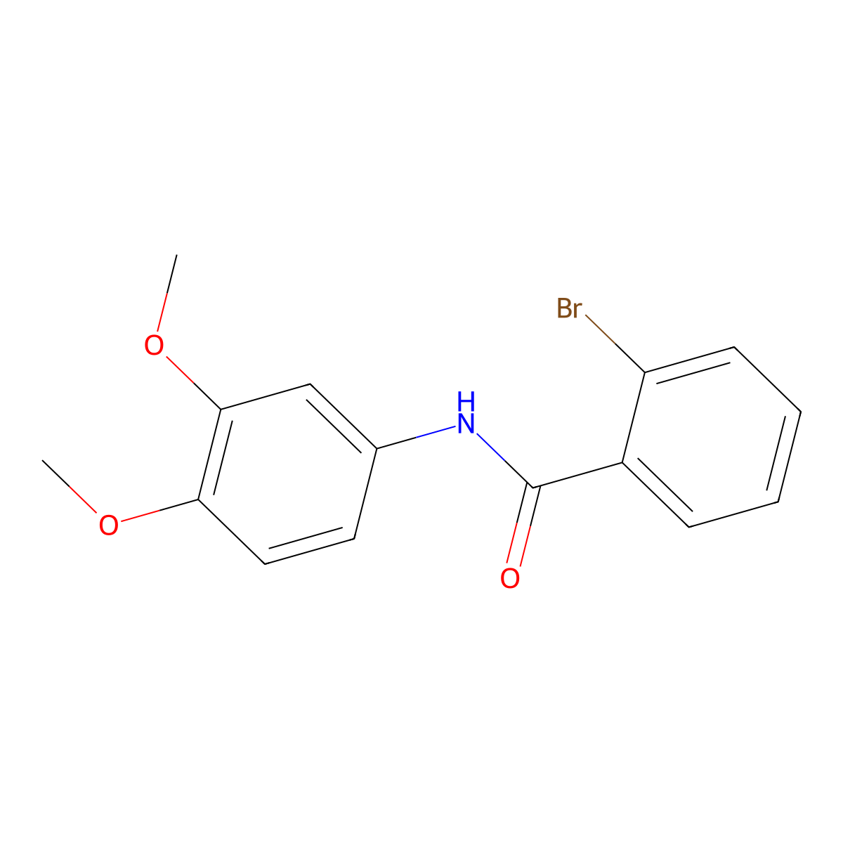 2-bromo-N-(3,4-dimethoxyphenyl)benzamide molecular structure, CAS 415693-83-3