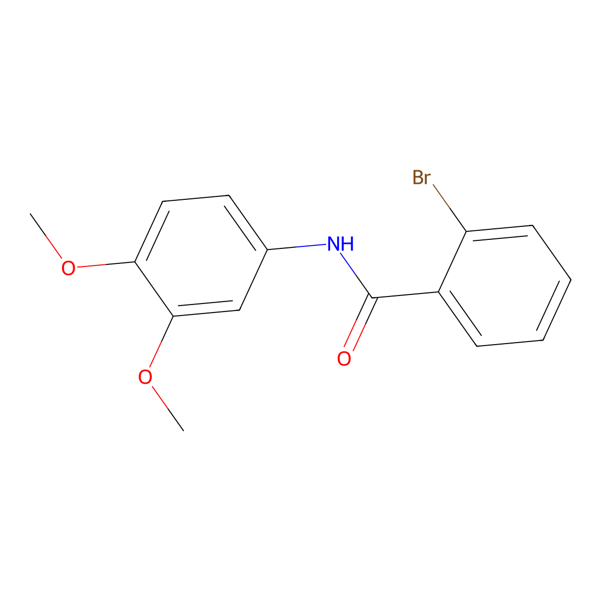 2-bromo-N-(3,4-dimethoxyphenyl)benzamide molecular structure, CAS 415693-83-3
