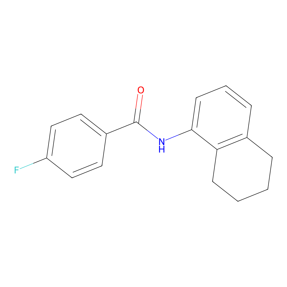 4-fluoro-N-(5,6,7,8-tetrahydronaphthalen-1-yl)benzamide molecular structure, CAS 415693-84-4