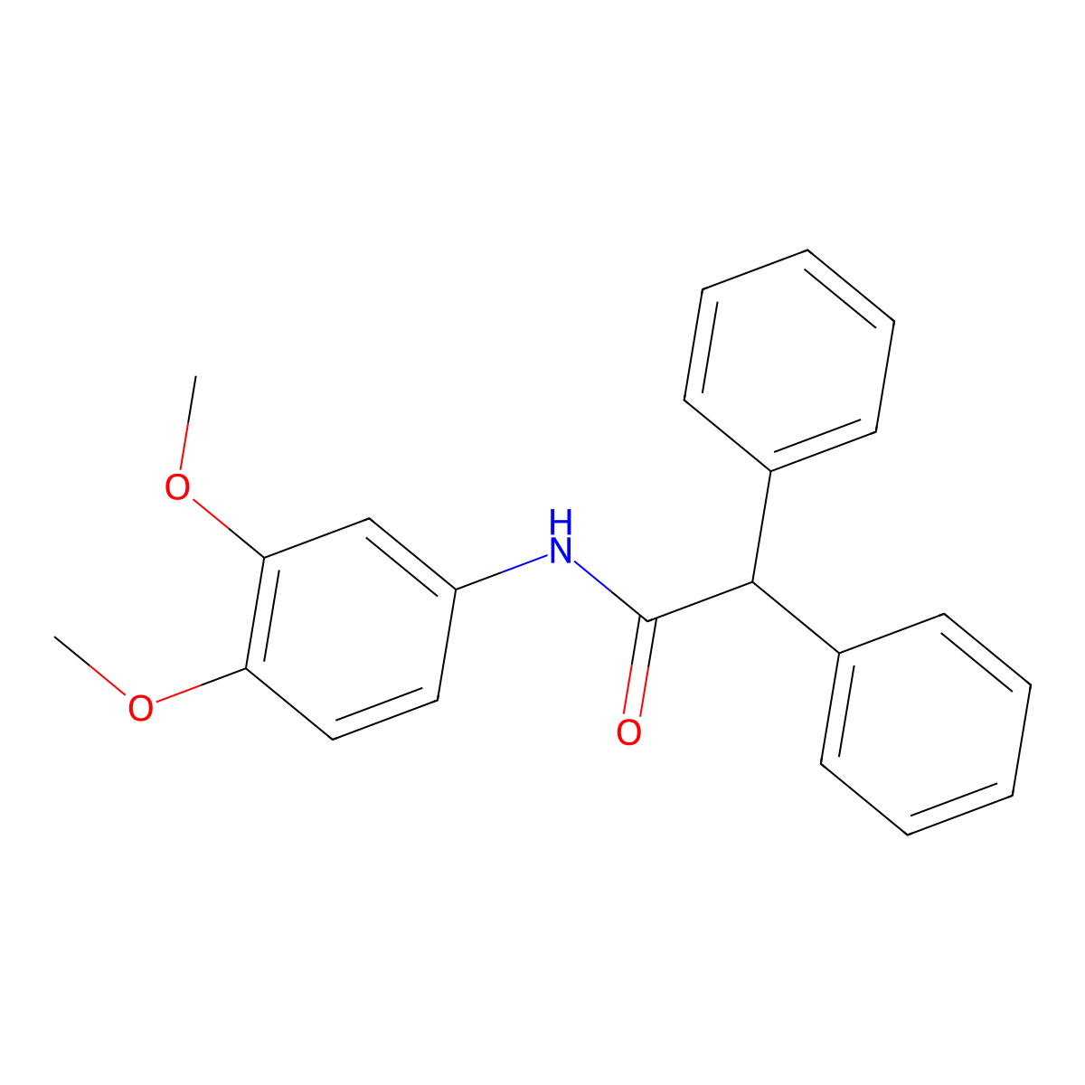 N-(3,4-dimethoxyphenyl)-2,2-diphenylacetamide molecular structure, CAS 415693-91-3