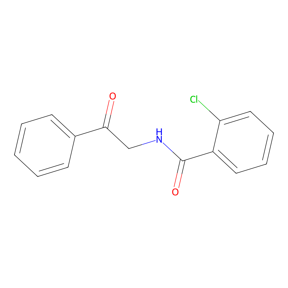 2-chloro-N-(2-oxo-2-phenylethyl)benzamide molecular structure, CAS 415694-09-6