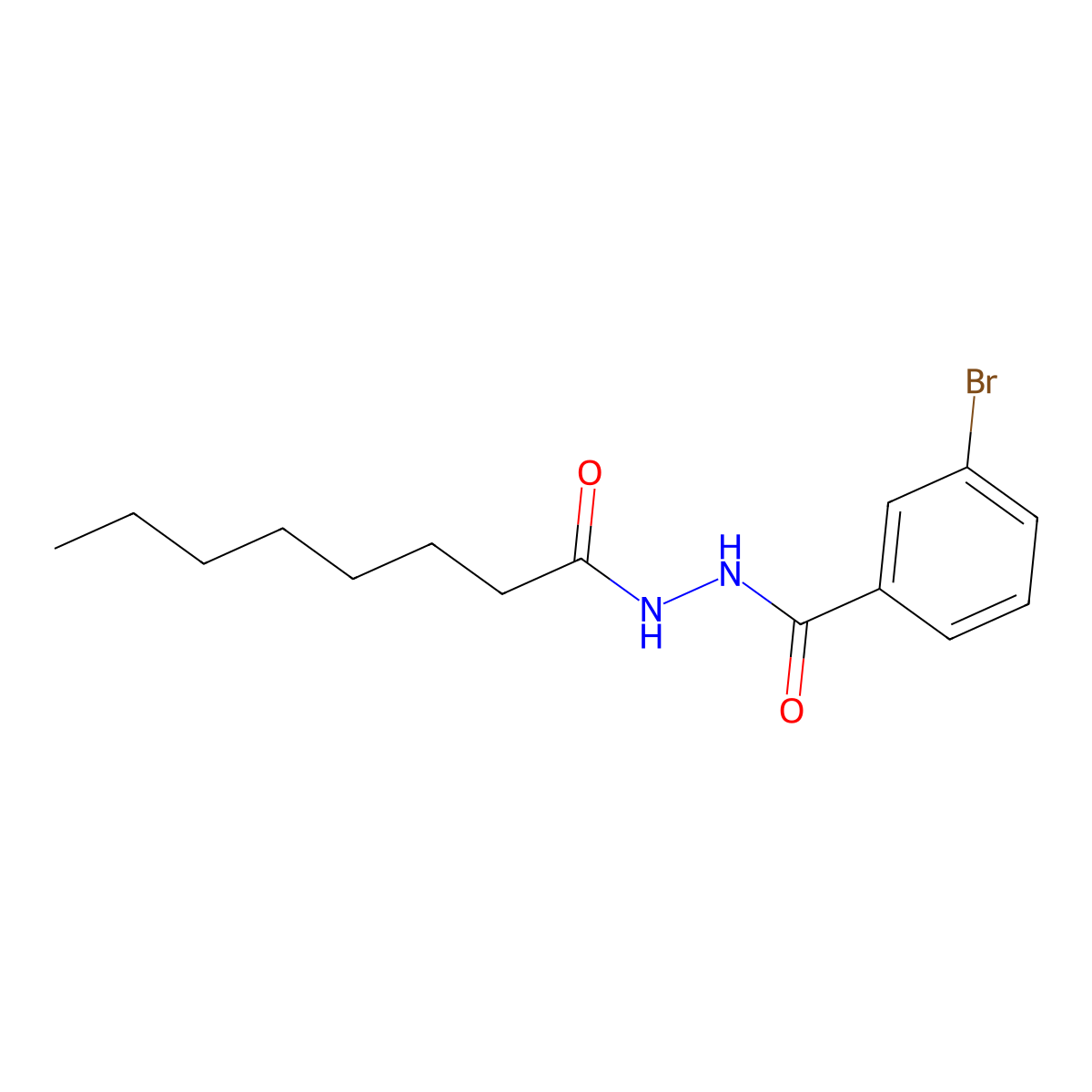 3-bromo-N'-octanoylbenzohydrazide molecular structure, CAS 415694-17-6