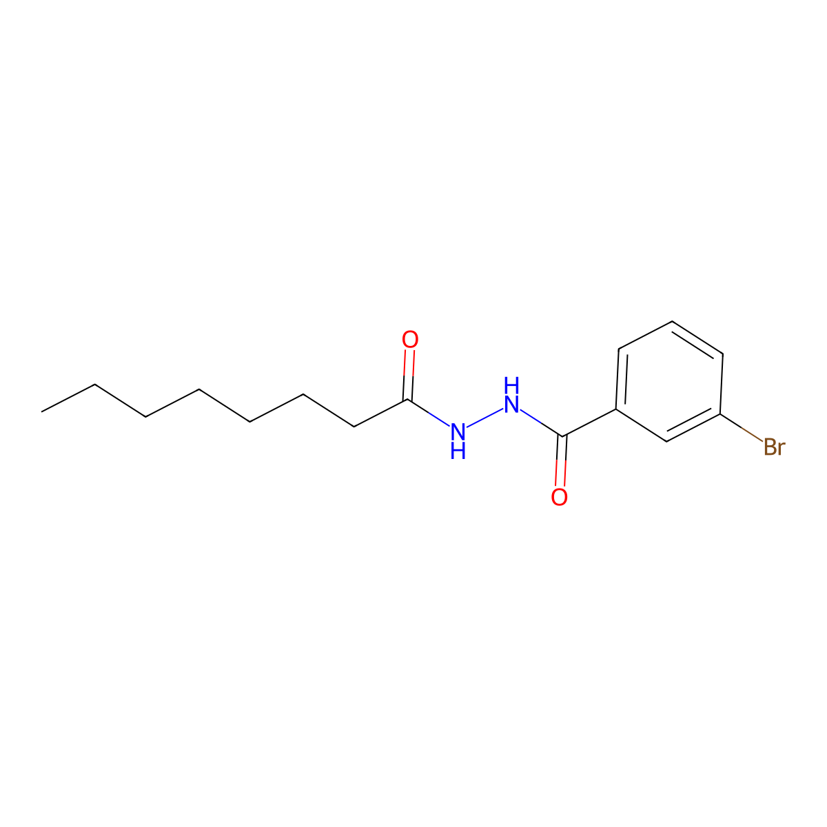 3-bromo-N'-octanoylbenzohydrazide molecular structure, CAS 415694-17-6