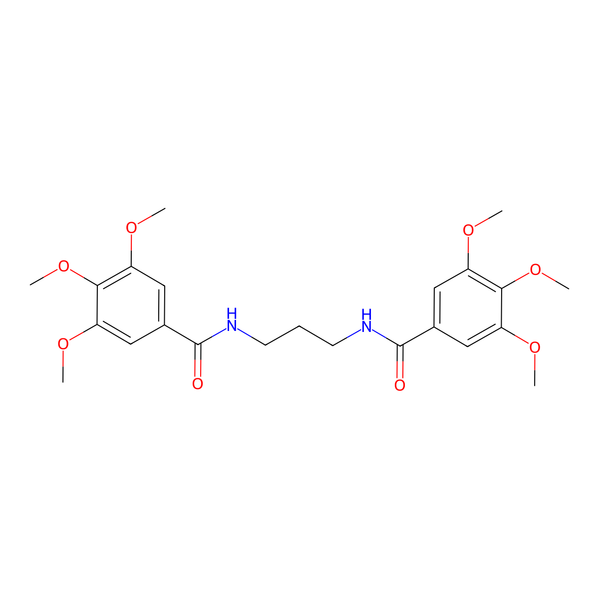 3,4,5-trimethoxy-N-[3-[(3,4,5-trimethoxybenzoyl)amino]propyl]benzamide molecular structure, CAS 415694-21-2